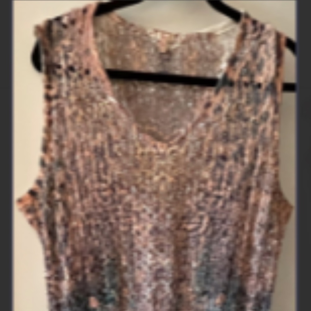 (NWOT) Reba Soft Stretch Knit, Muti-Colored, Embellished Dress.